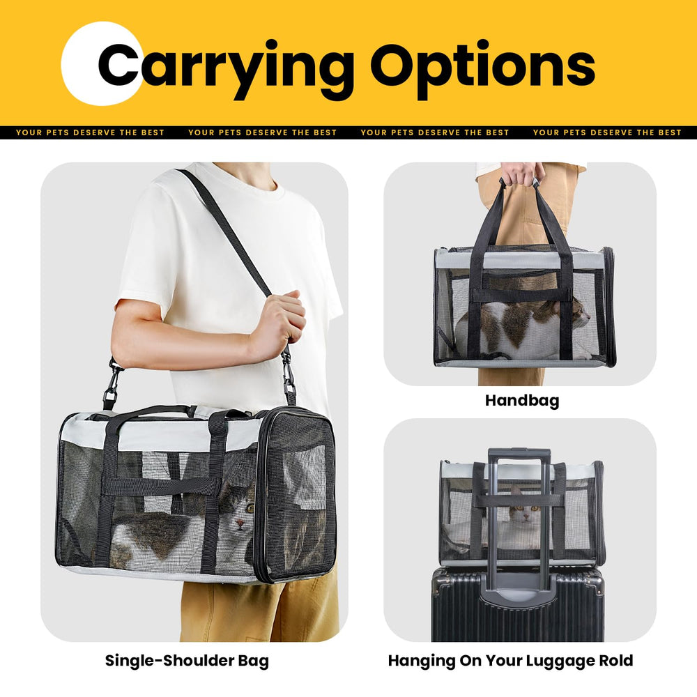 Conlun soft-sided cat carrier car travel setup convenient for road trips