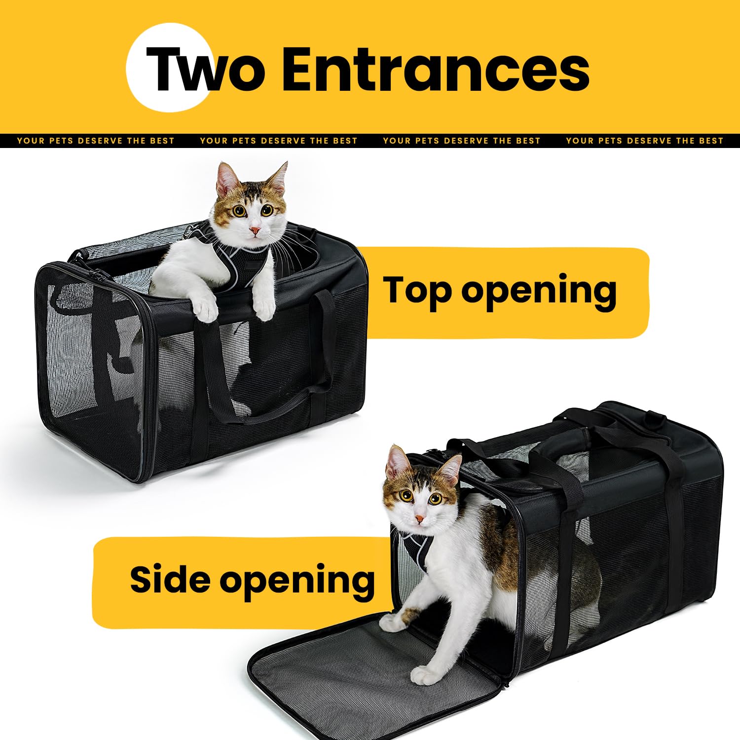 Conlun transportin-gato-aperturas-superiores: entrada y salida rápidas para tu felino.