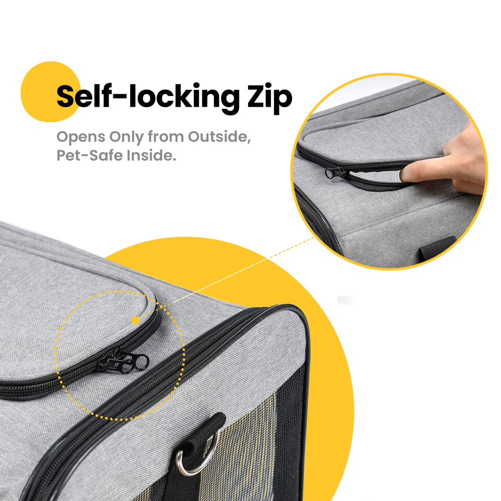 Conlun travel carrier collapsible design shown folded demonstrates compact storage after trips