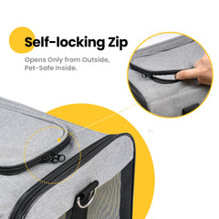 Conlun travel carrier collapsible design shown folded demonstrates compact storage after trips