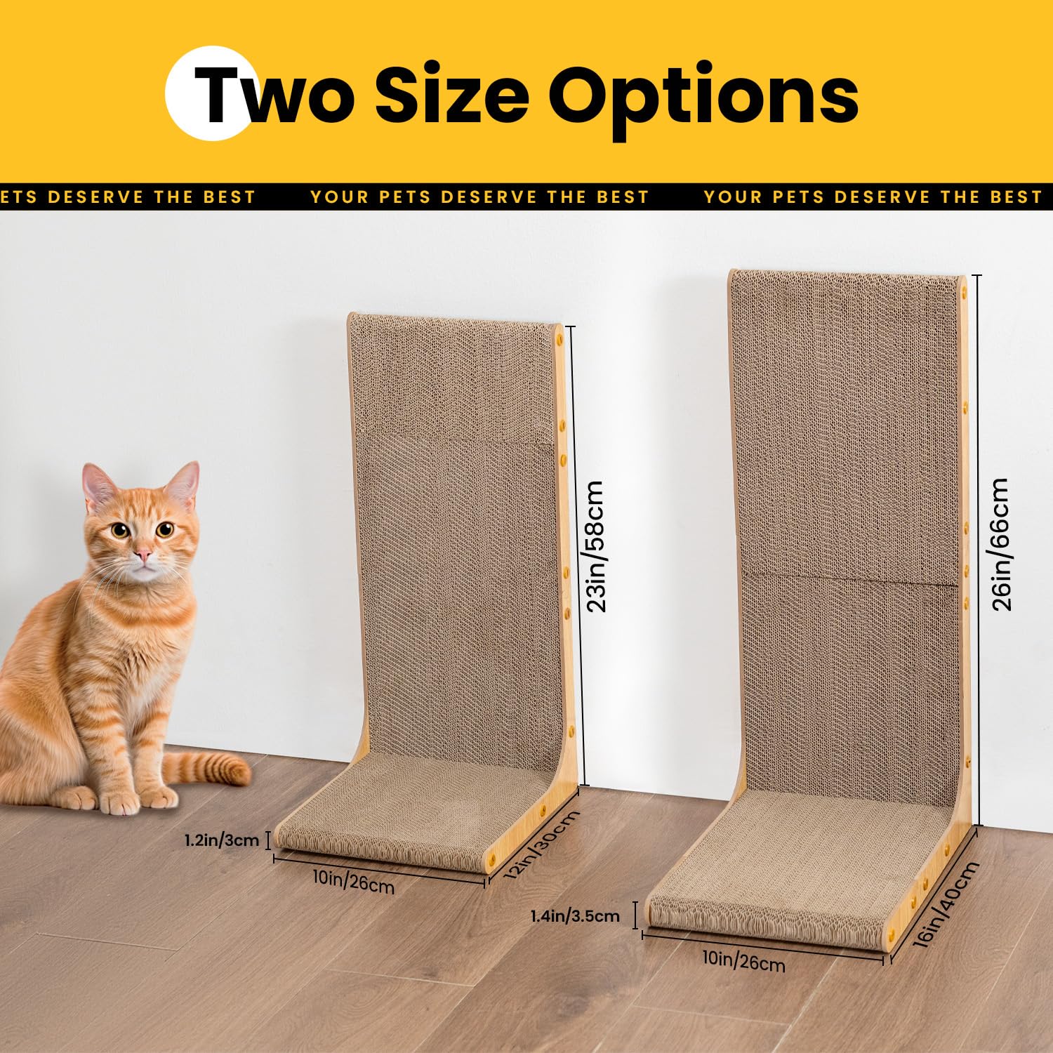 Conlun vertical scratching board enables upright scratching for natural instincts and space efficiency.