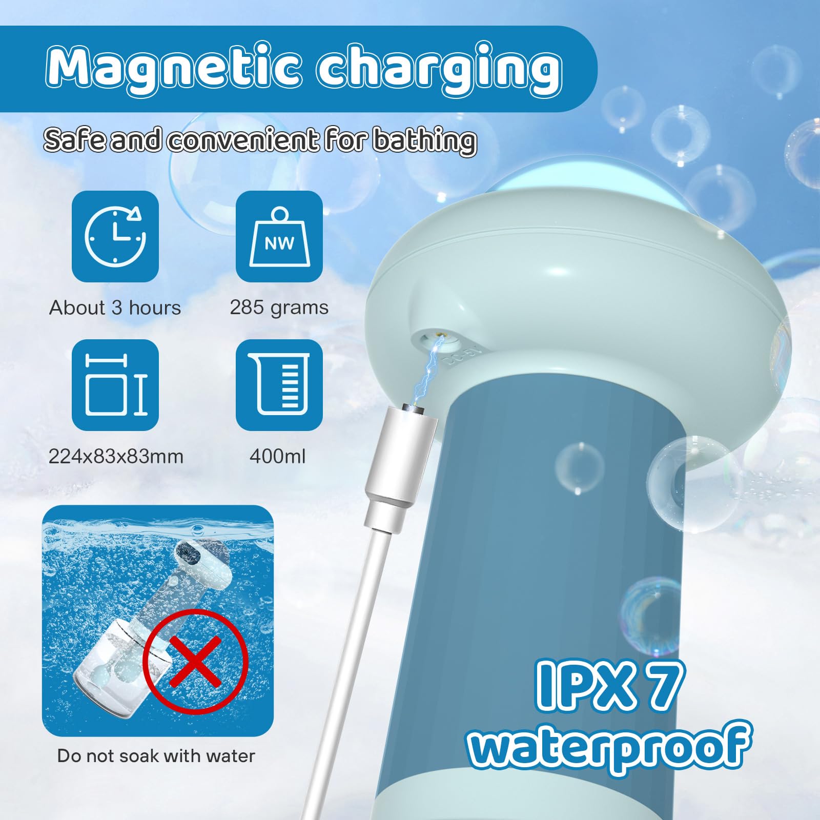 Coocake Foaming Dispenser fits kitchen or bathroom for versatile pet care.