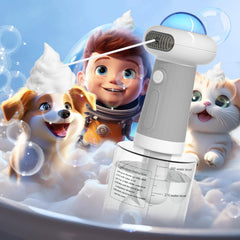Coocake dispenser bubbles dense foam for thorough cleaning.