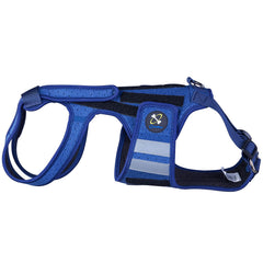 Coodeo back brace blue XL side view illustrating fit for spinal support during rehab