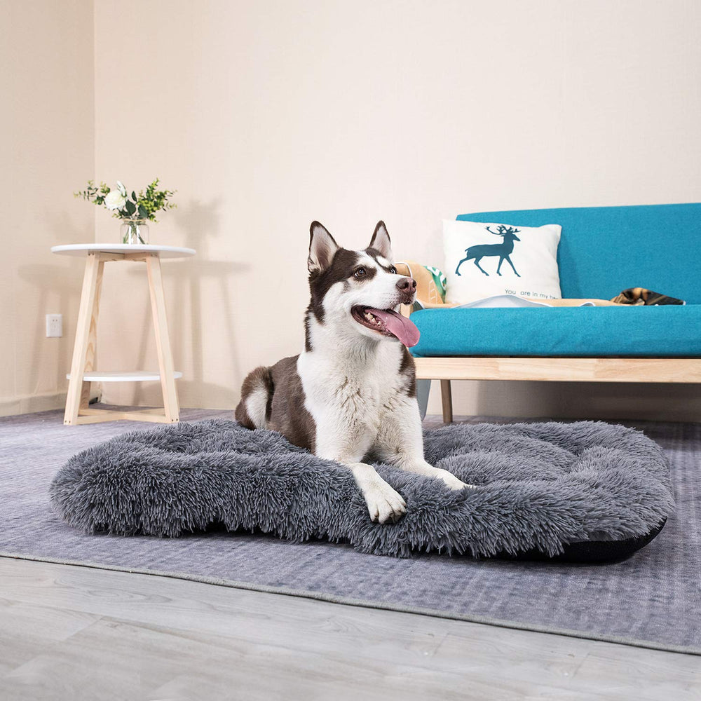 Coohom Deluxe Plush Dog Bed gray color complements any room.