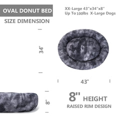 Coohom dog bed grey fabric close-up showcases plush texture and anti-slip bottom.