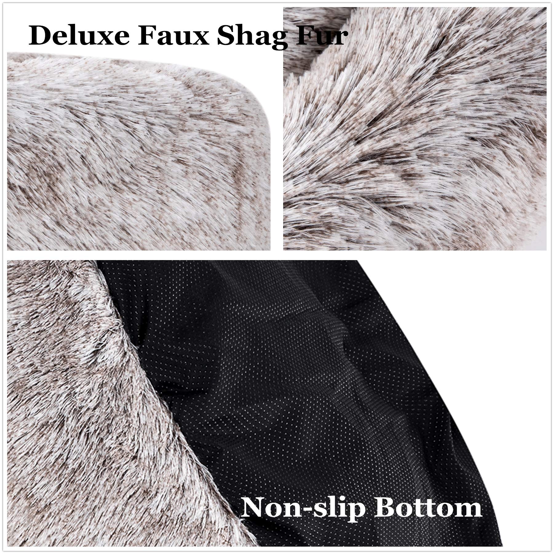 Coohom oval calming donut dog bed is machine washable for easy cleaning