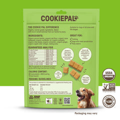 CookiePal pumpkin dog treats crunchy biscuits reveal texture ideal for training rewards.
