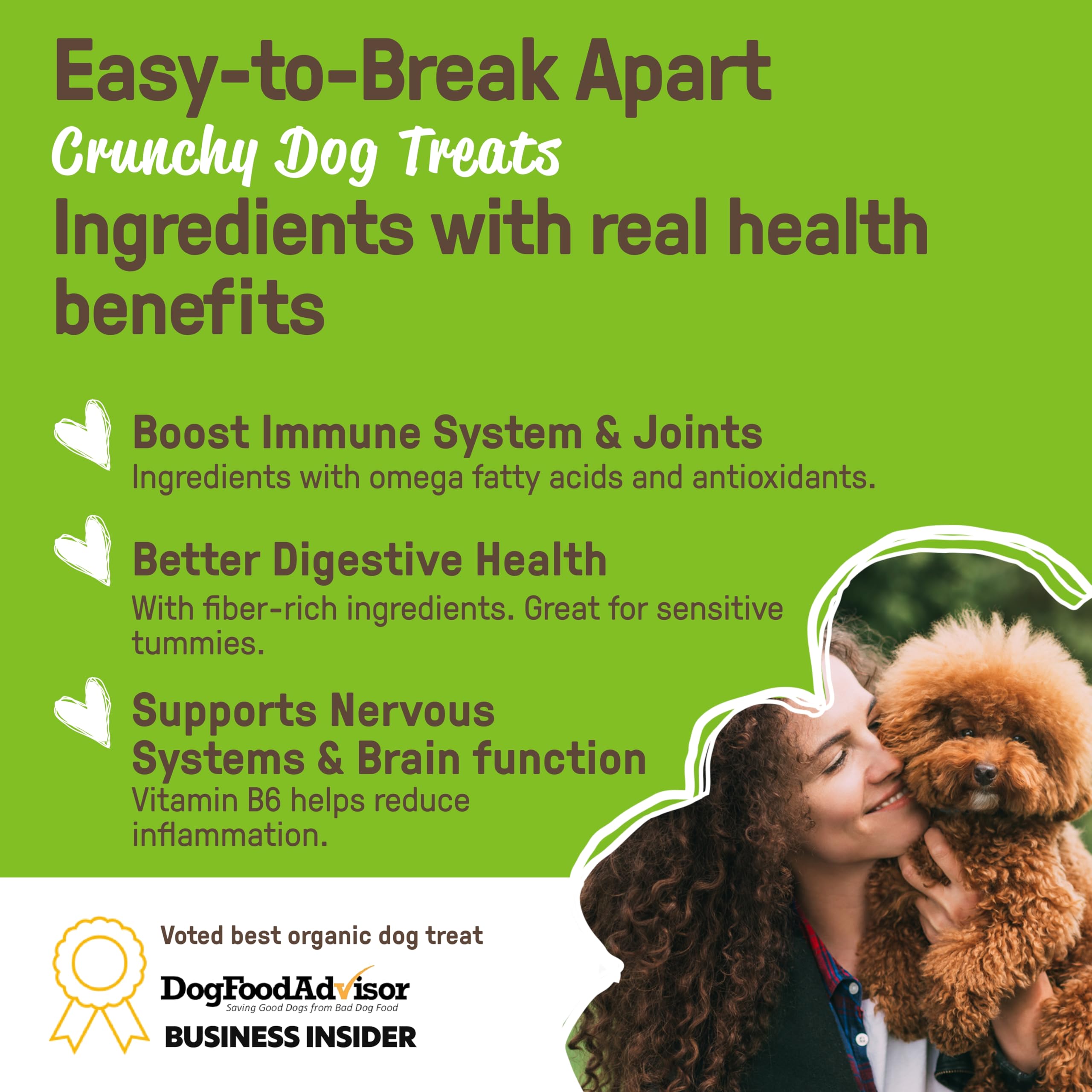 CookiePal treats ingredients highlight chia and pumpkin for digestive-friendly nutrition.