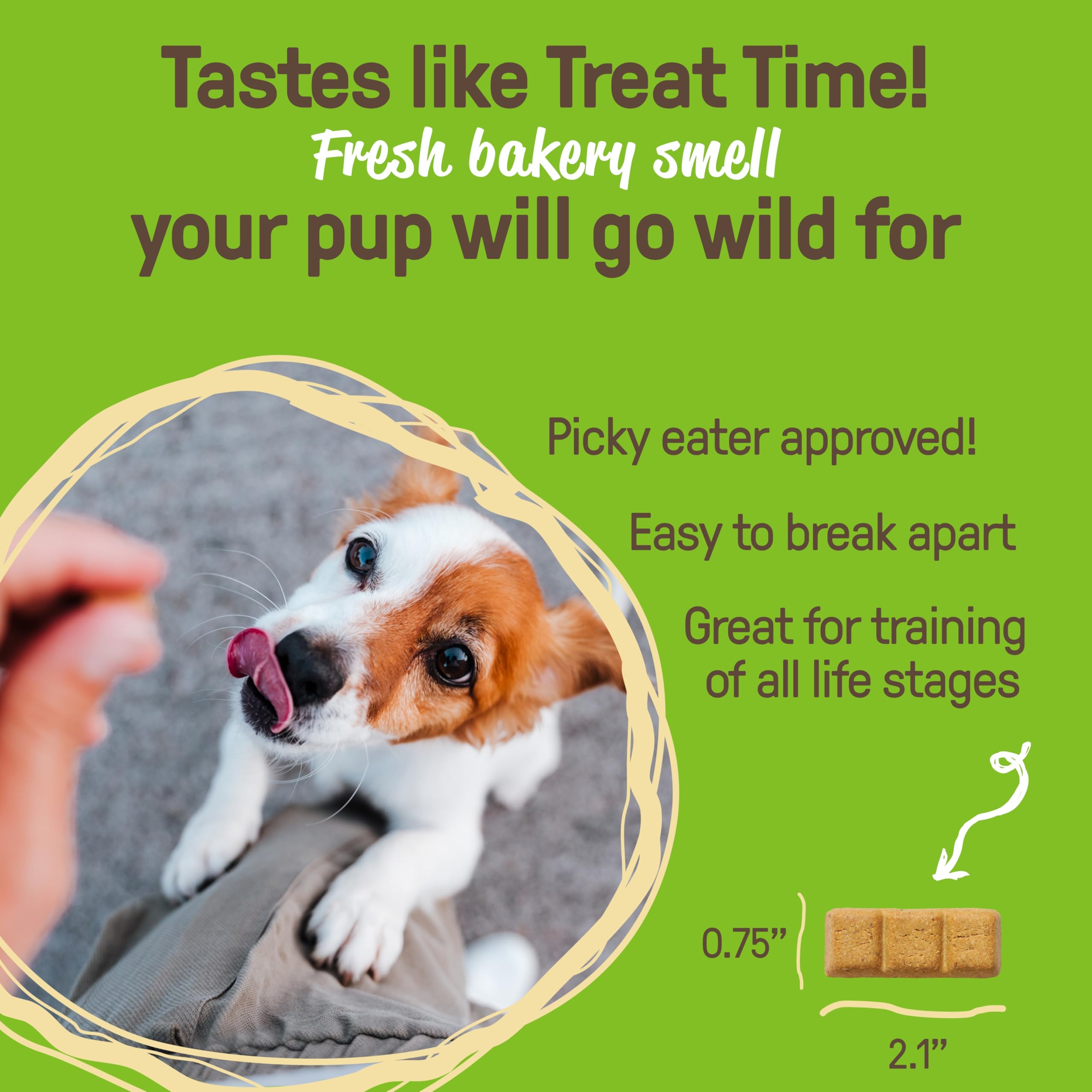 CookiePal treats training-use scene shows easy-to-break crunchy pieces for quick rewards.