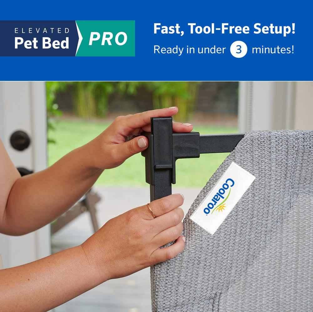 Coolaroo Pro 48in crate fit demonstrates crate compatibility for placement.