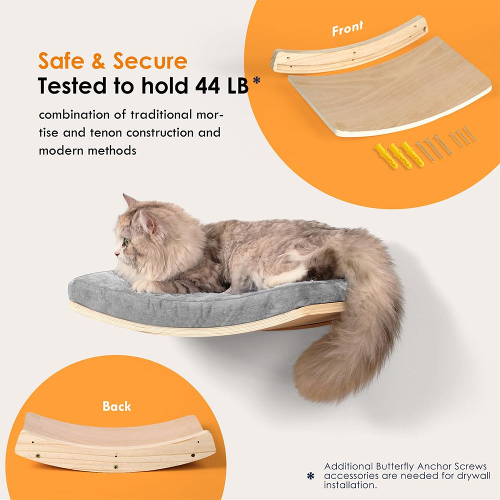 COOLEX 16x10x3-inch dimensions provide spacious, floor-free lounging for most cats.
