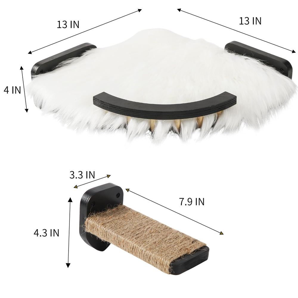 COOLEX Cat Wall Shelves easy installation with pre-drilled holes.