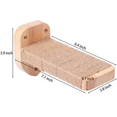 COOLEX cat wall shelves mounted show integrated rope surface for scratching.