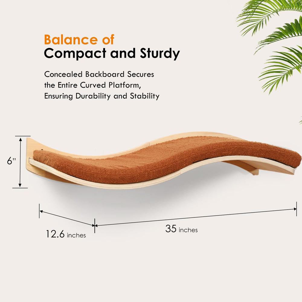 COOLEX cat wall shelves soft-cushion closeup shows comfortable resting surface