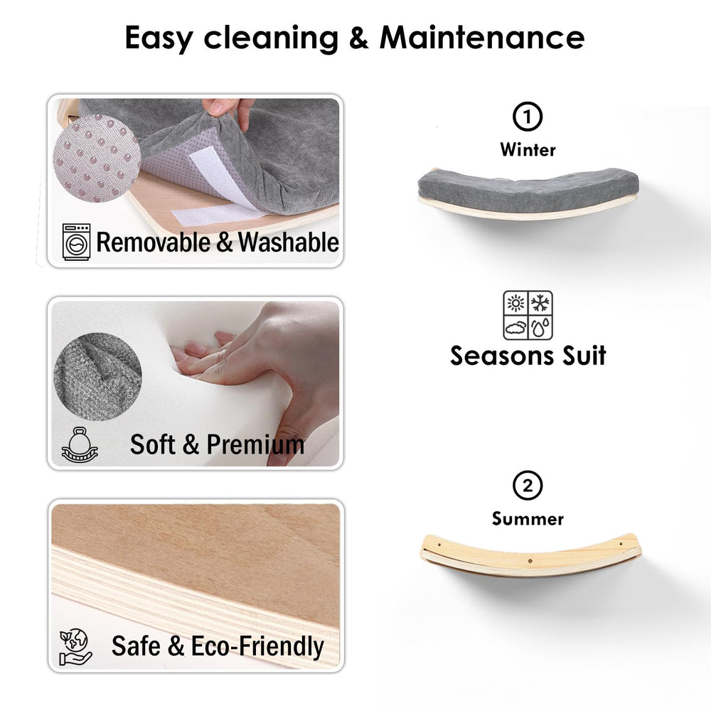 COOLEX solid wood construction durability supports up to 30 pounds for longer-lasting cat furniture.
