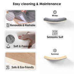 COOLEX solid wood construction durability supports up to 30 pounds for longer-lasting cat furniture.