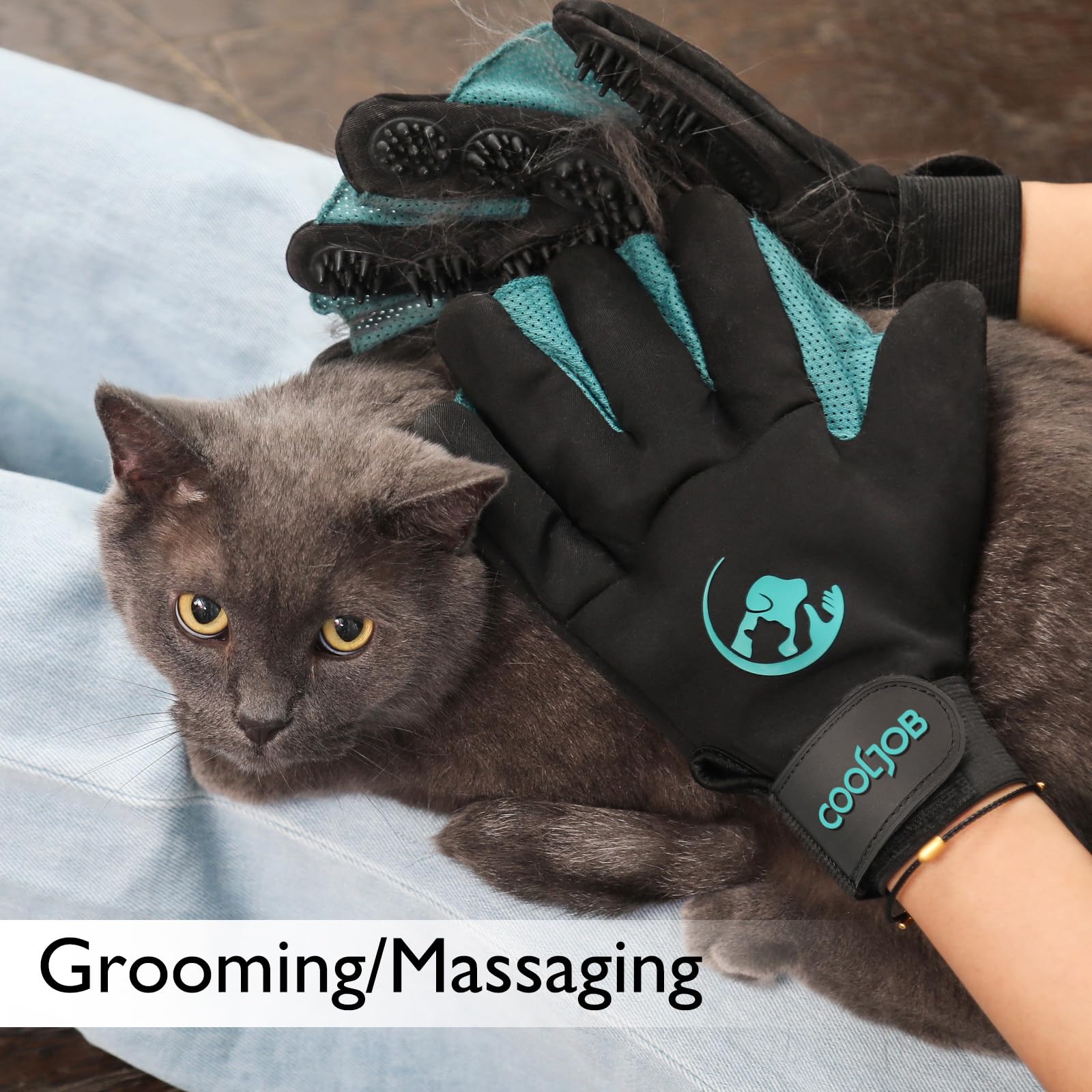COOLJOB gloves with breathable fit keep hands cool during longer grooming sessions