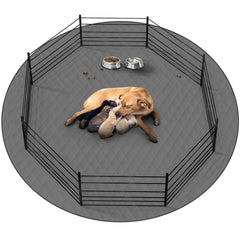 CoolShields round 65-inch pad in use over a crate for wide coverage