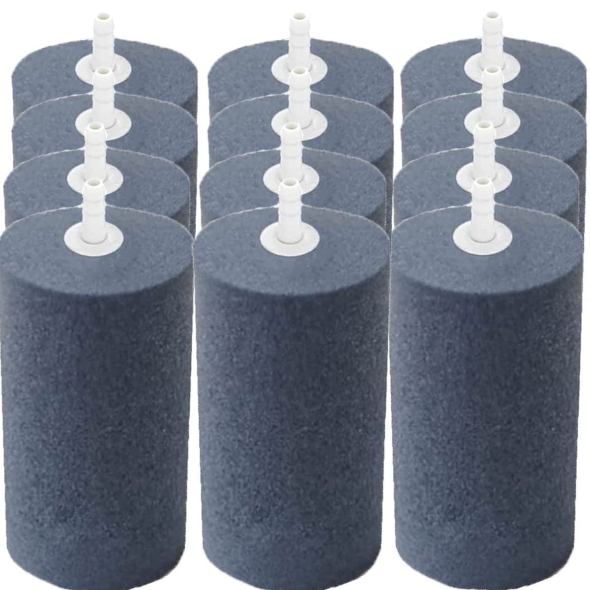 COOMATEC large air stones 4x2 inch cylinder diffuser in aquarium promoting steady bubbles