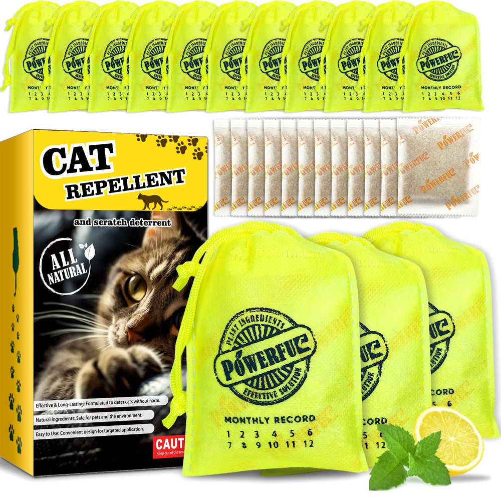 Coomly 12-pack cat repellent pouches ready to install for garden protection