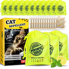 Coomly 12-pack cat repellent pouches ready to install for garden protection