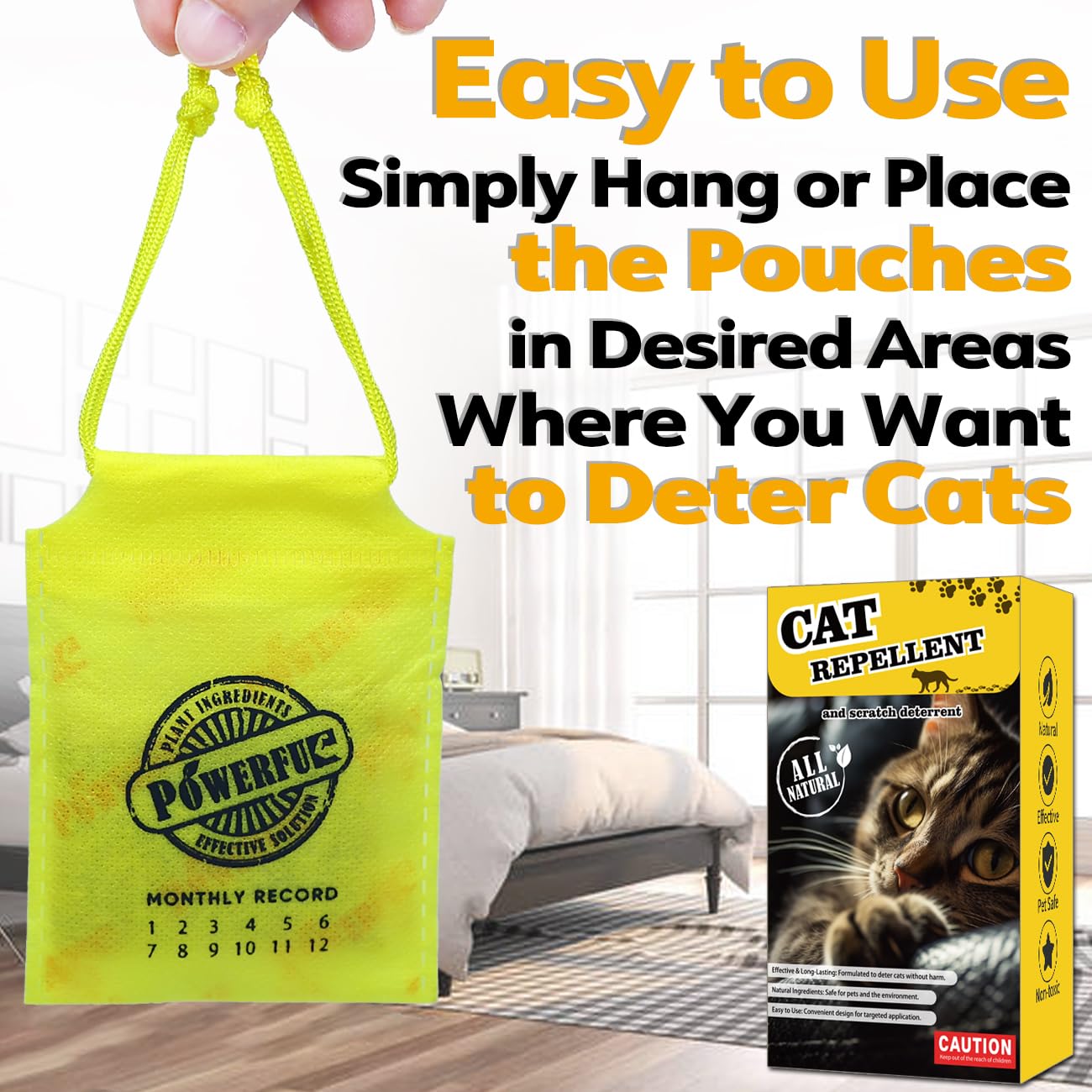 Coomly mint-lemon dual-action pouch closeup showing scent barrier for pet-free zones
