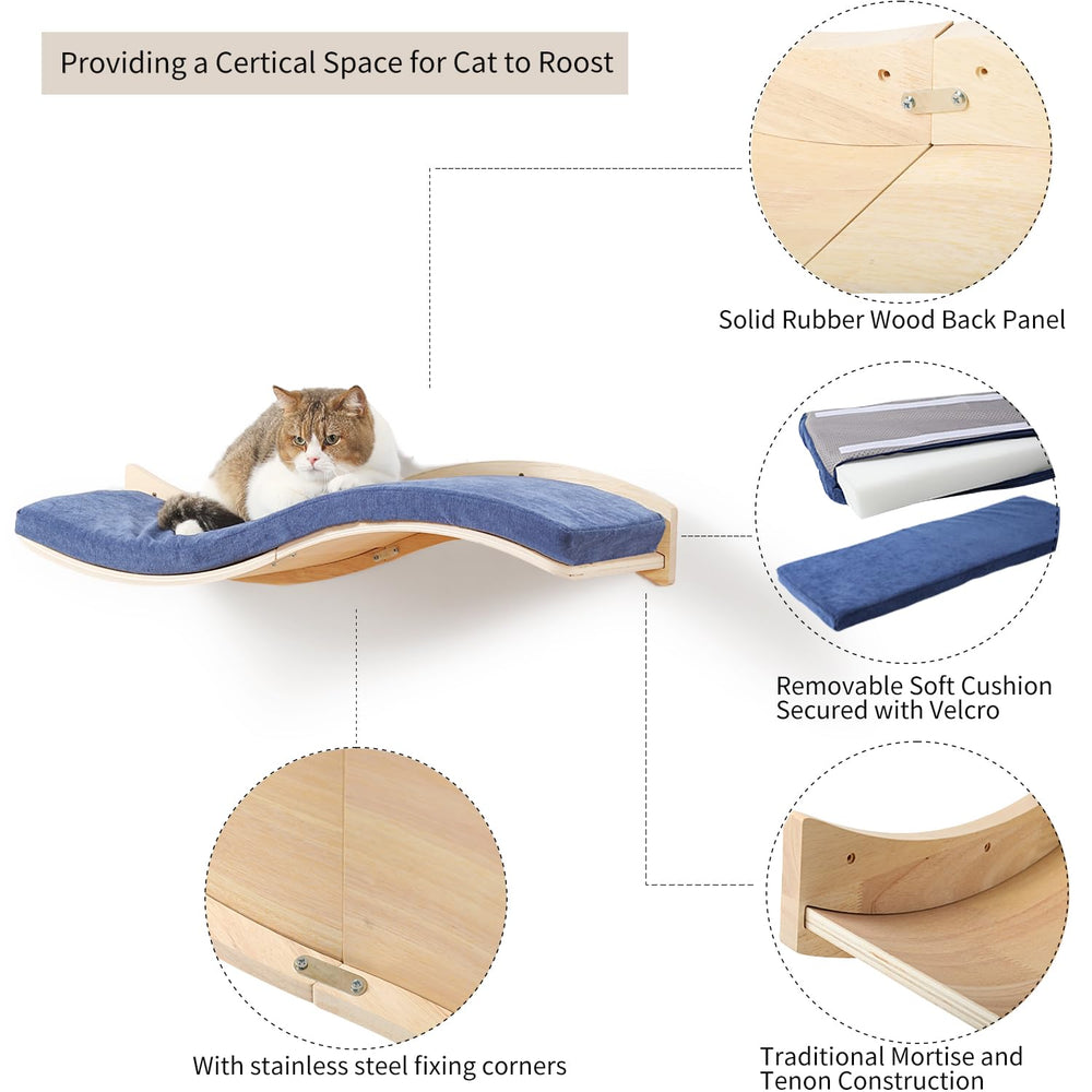 Cooolex shelf with soft cushion and Velcro cover secured for comfy rests