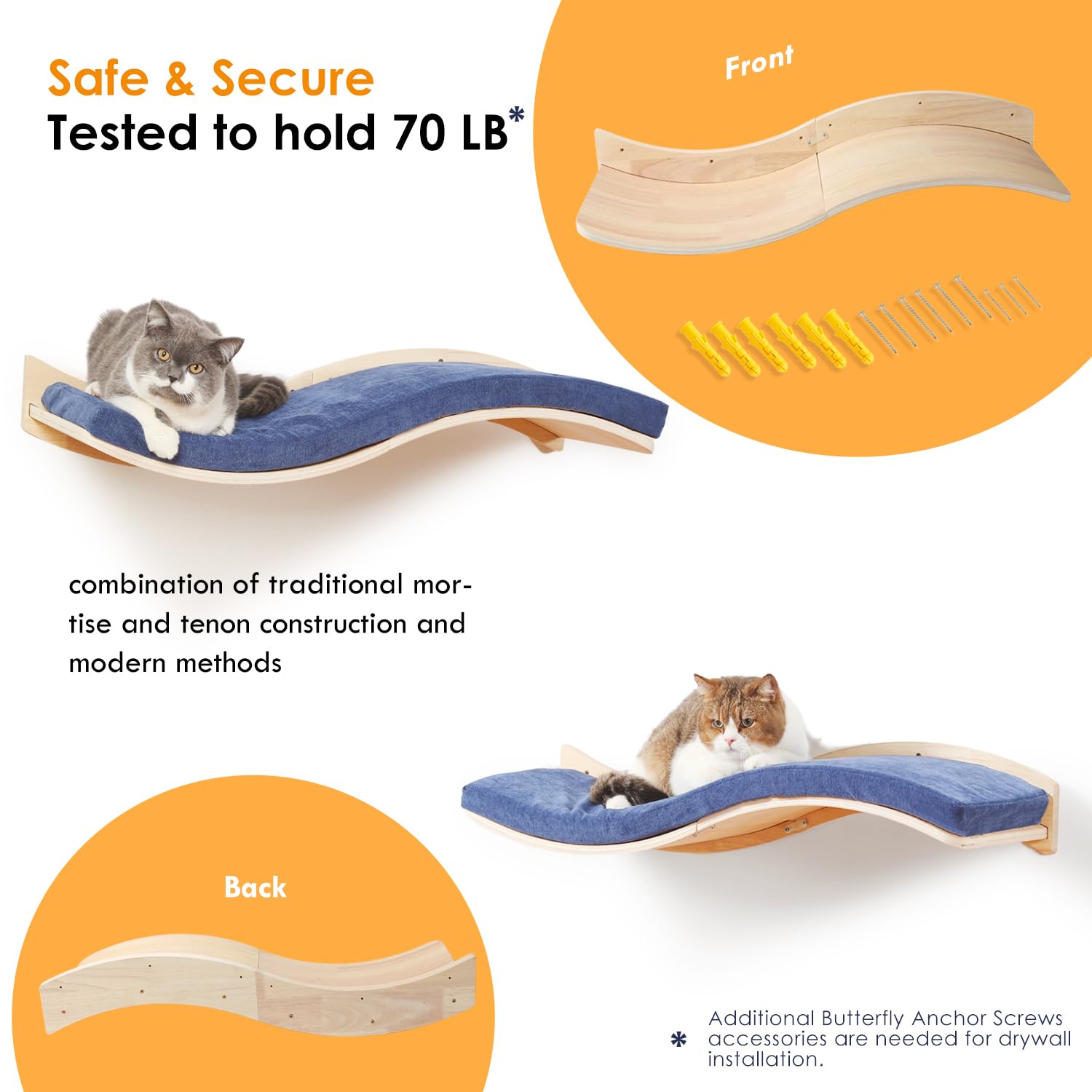 Cooolex wall-mount shelf installation on wall studs for sturdy support