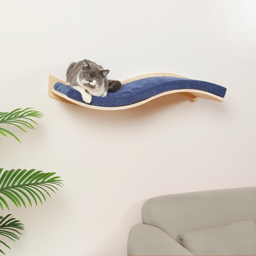Cooolex cat wall shelf showing premium wood construction and durable design