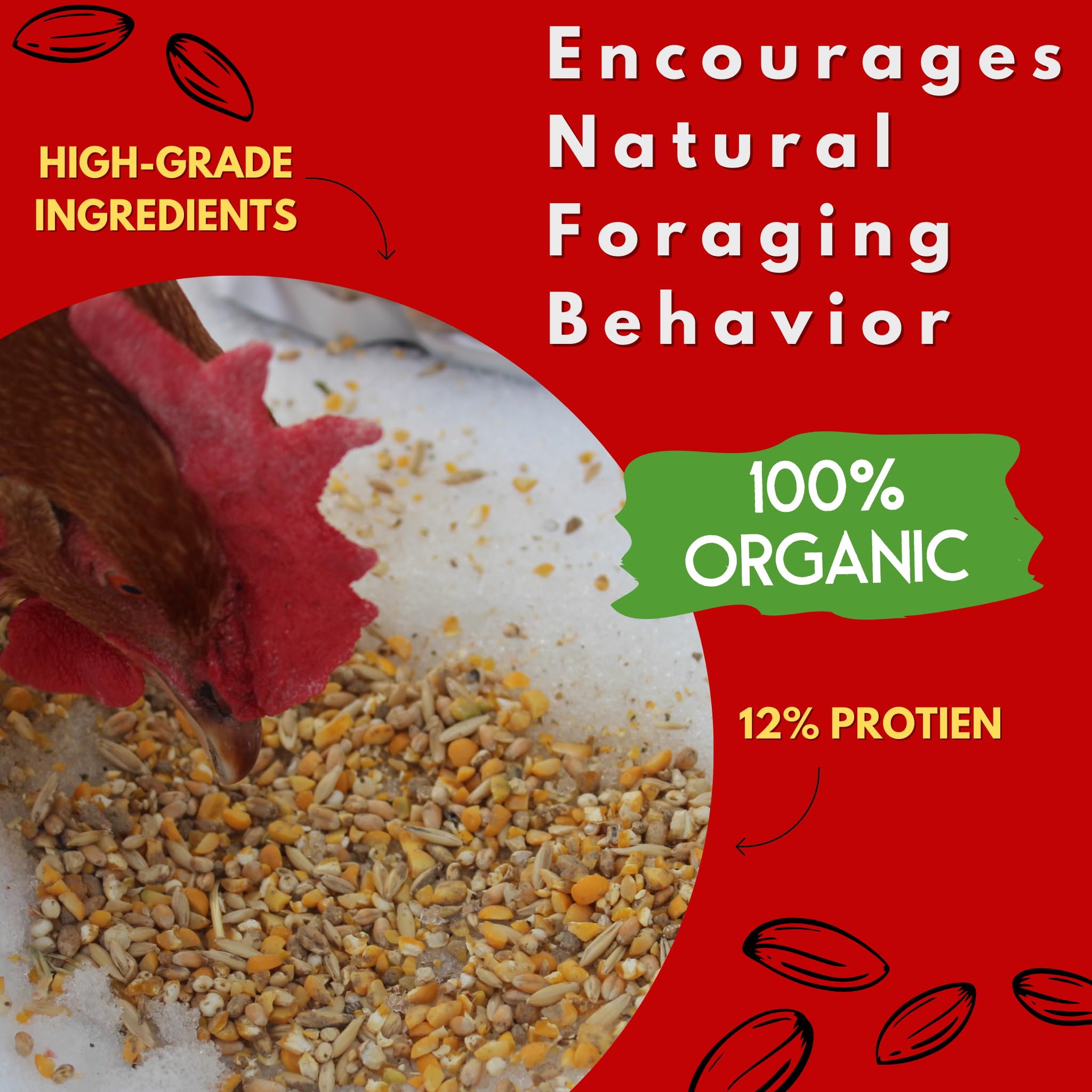 Coop Care Chicken’s Choice packaging showing non-GMO and soy-free ingredients