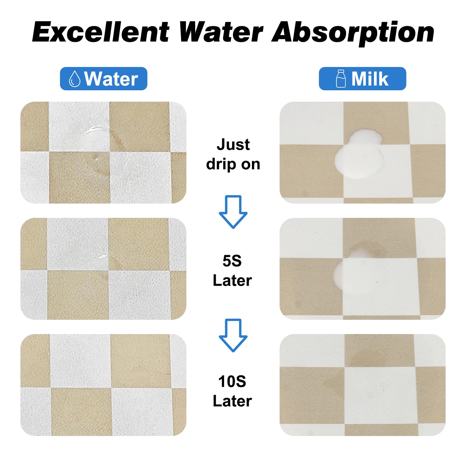 Surface resists stains for quick, easy cleaning on the CooRug mat.