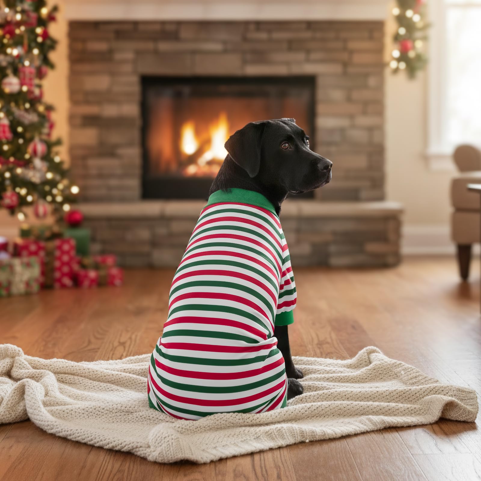 CooShou Christmas dog pajama durable fabric for machine washing