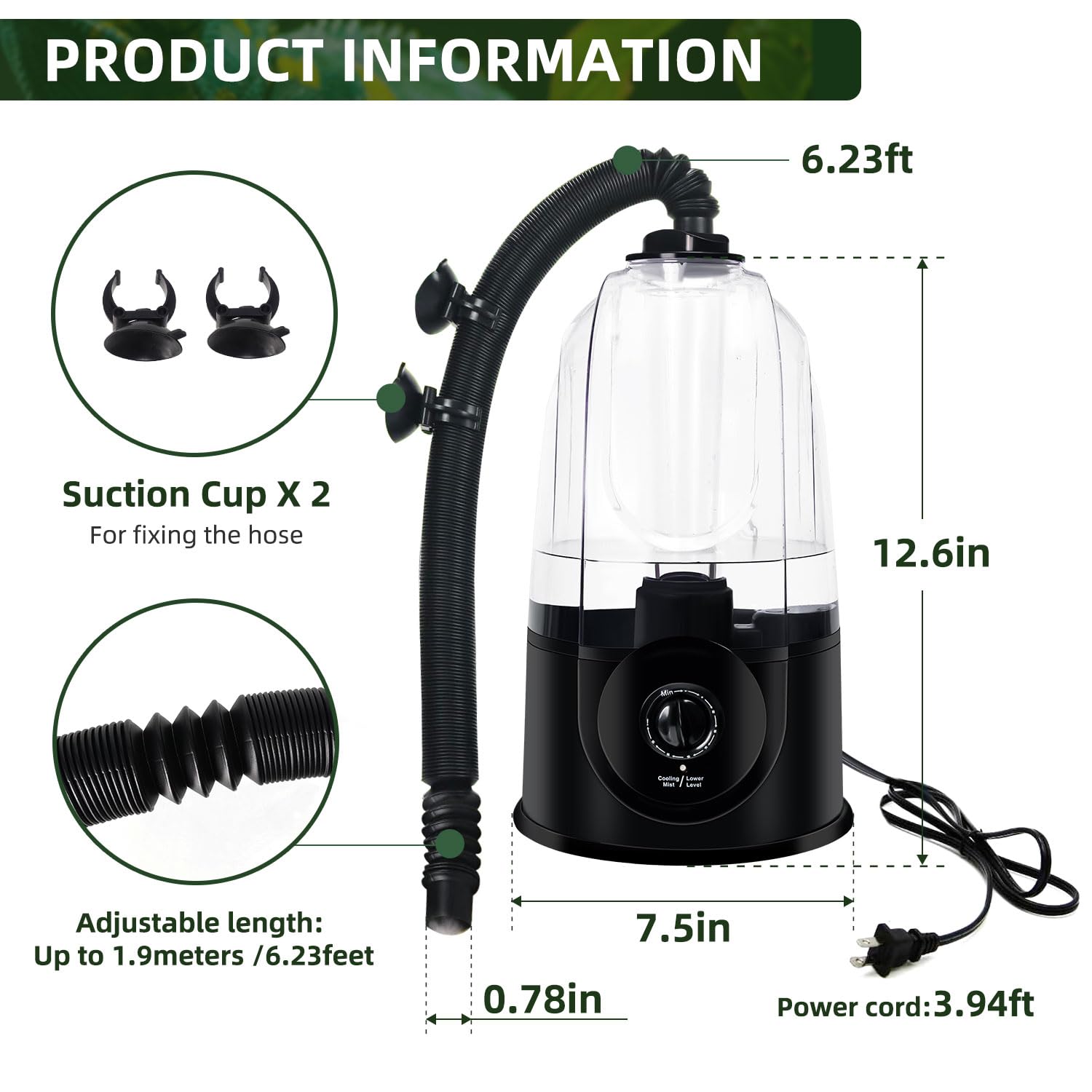 COOSPIDER 3-8L capacity tank demonstrates extended misting for longer sessions.