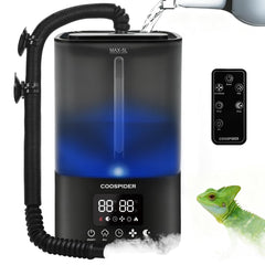 COOSPIDER 5L reptile fogger front view shows compact terrarium humidifier.