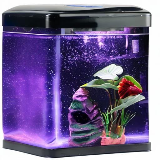 COOSPIDER Betta Tank water-pump immersed illustrates efficient circulation.