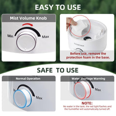 COOSPIDER fine-mist silent-operation emphasizes quiet misting for night use.