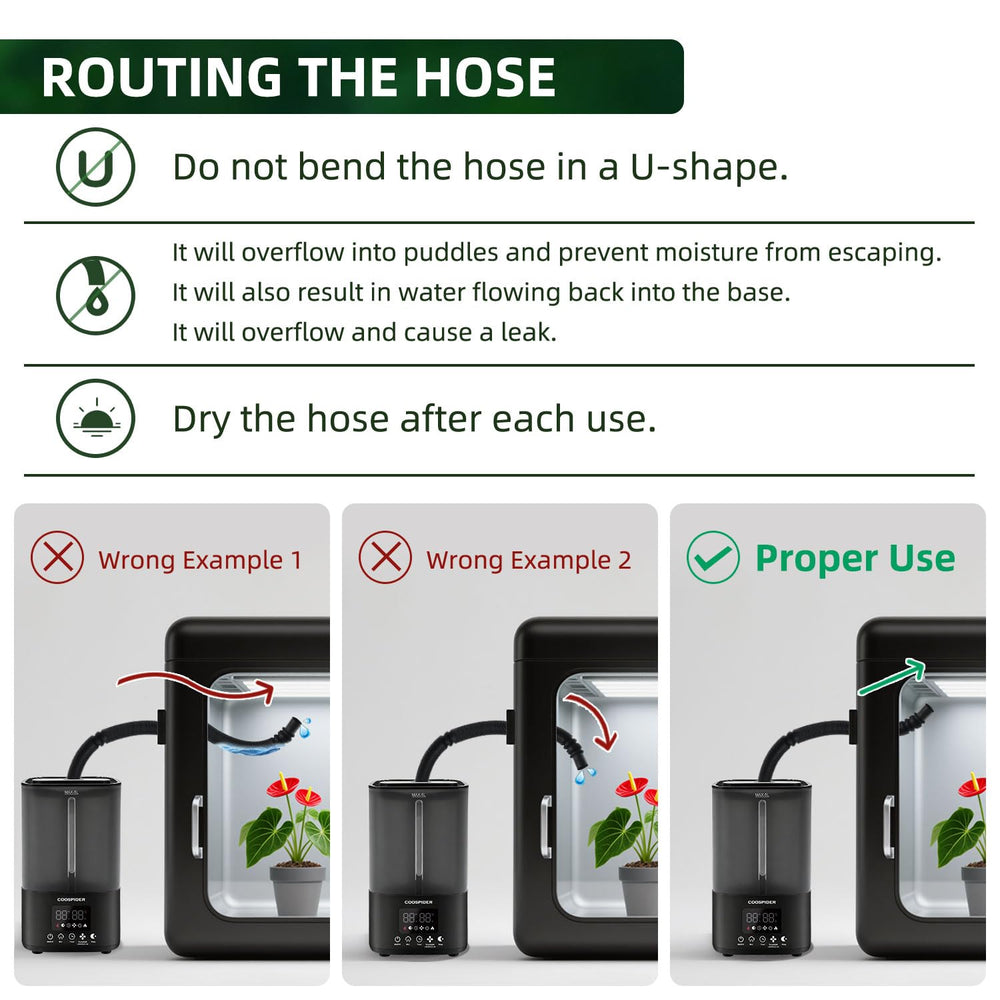 COOSPIDER fogger removable tank facilitates top filling and cleaning.