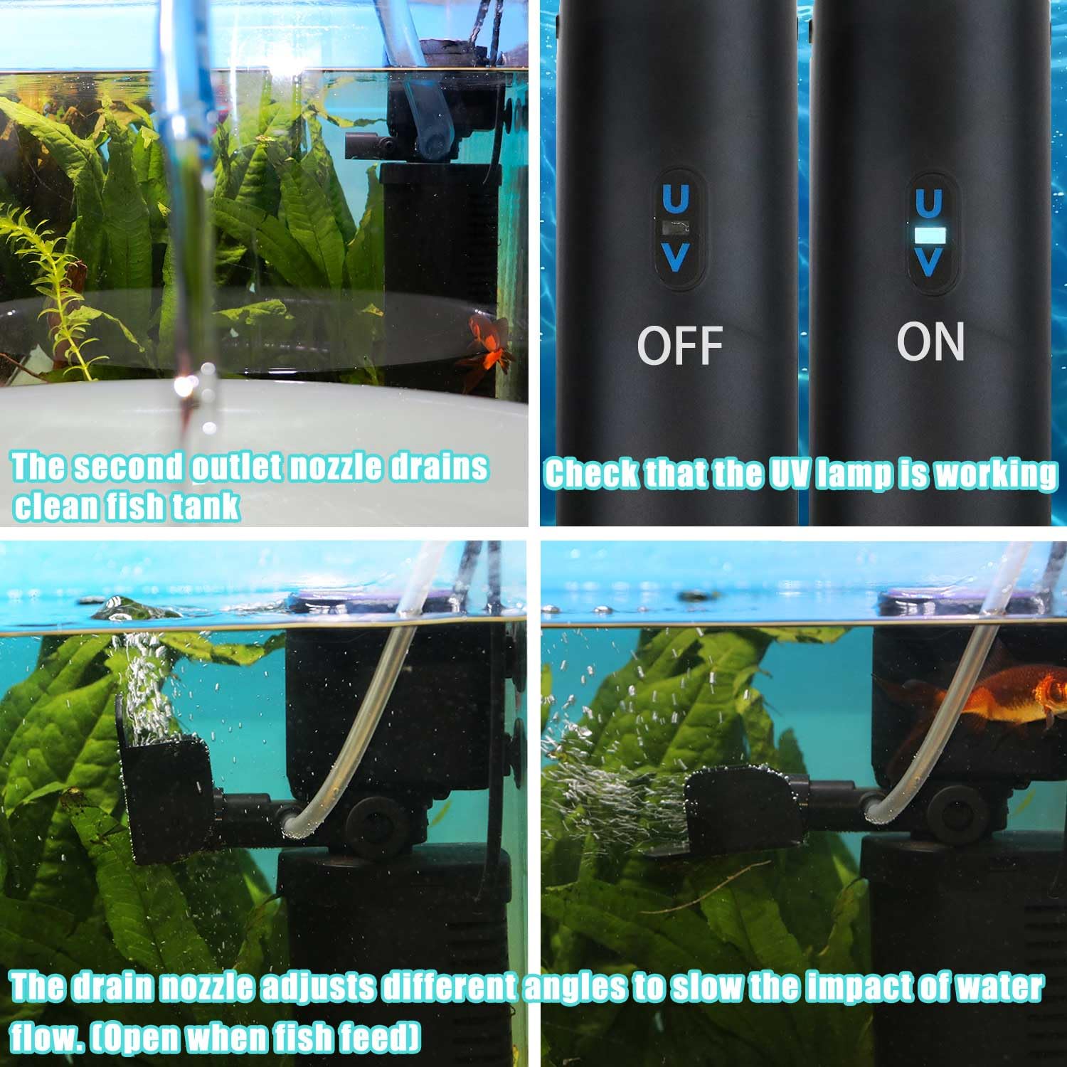 coospider-repta green water solution promotes clearer water and better viewing of tank inhabitants.