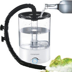 COOSPIDER 4.2L top-fill humidifier showing easy refills for reptile habitats.