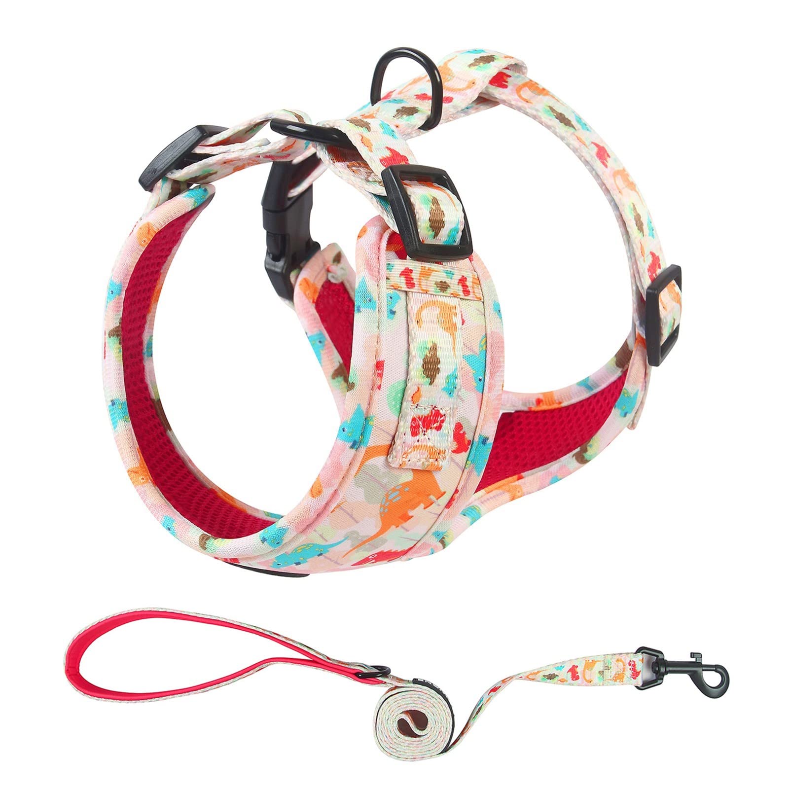 COOWONE dog harness pattern side reveals unique prints for visibility