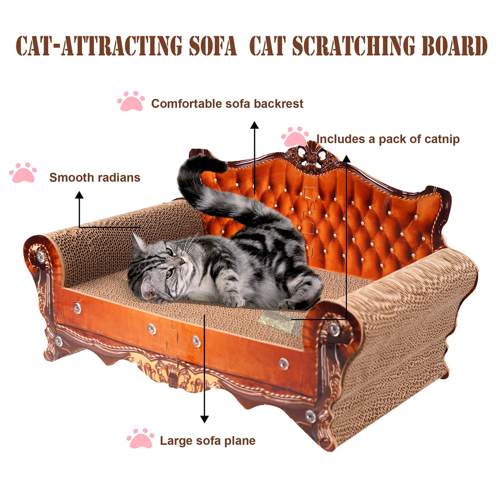 Coozment large scratching area accommodates multiple cats for shared fun.