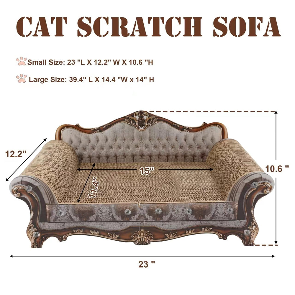 COOZMENT sofa-shaped scratching couch backrest design supports relaxed lounging for cats
