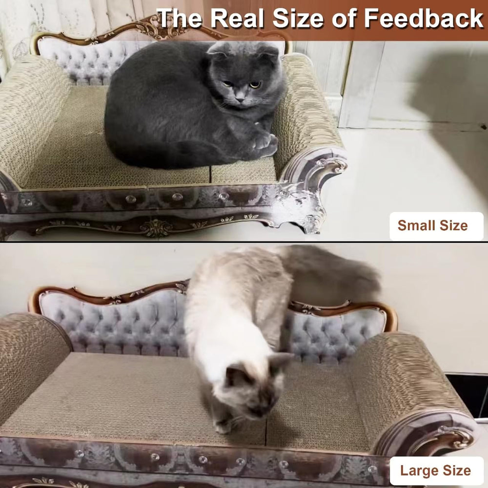 COOZMENT sofa-shaped scratching couch helps protect furniture with a dedicated scratching spot