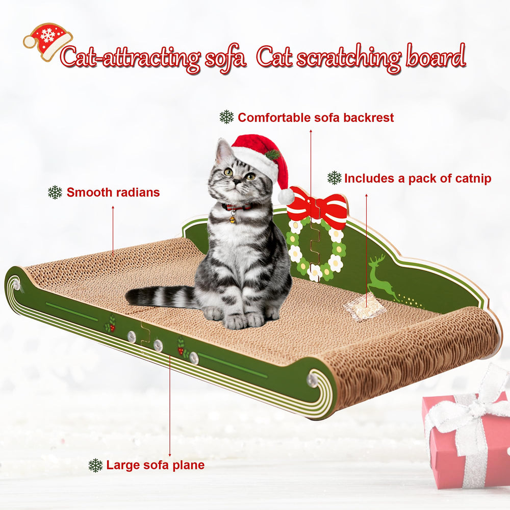 COOZMENT sofa-scratching-couch multi-cat-space demonstrates shared lounge and scratching area.