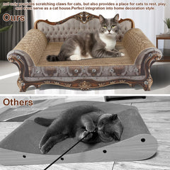 COOZMENT sofa-shaped scratching couch uses 100 recycled cardboard for durable eco-friendly use