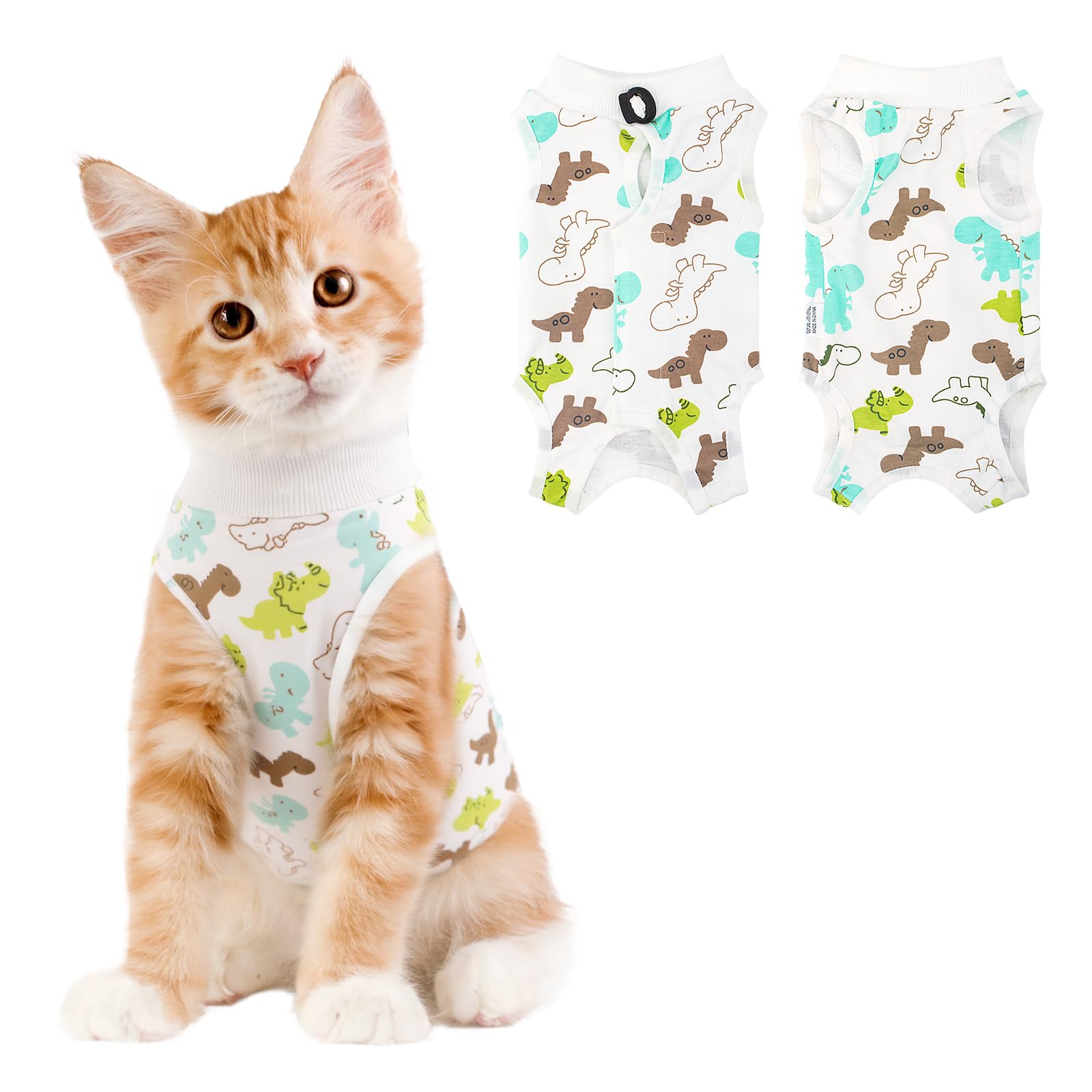 Coppthinktu cat recovery suit with breathable fabric supports healing after surgery