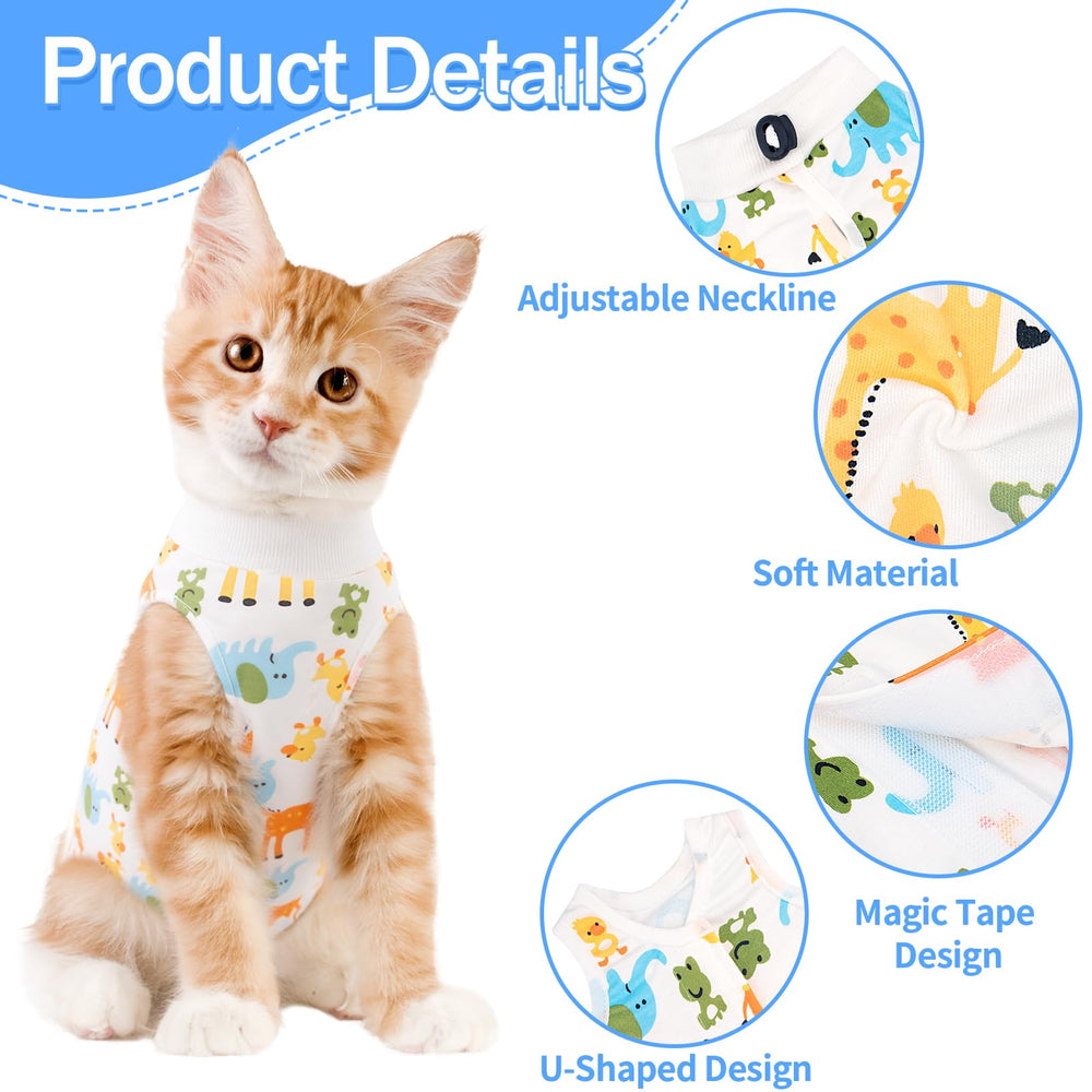 Coppthinktu Cat Recovery Suit elastic neckline for secure fit