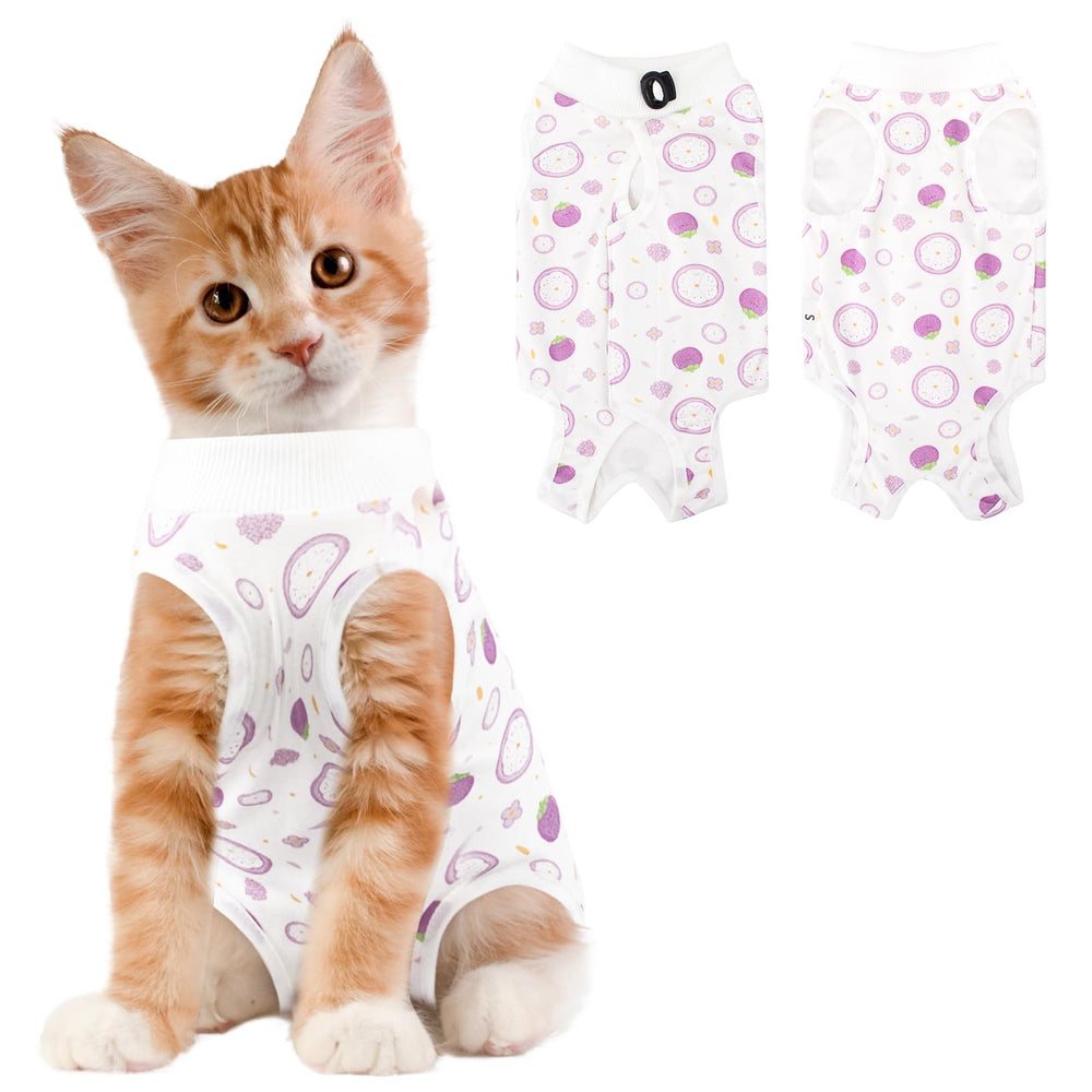 Coppthinktu cat recovery suit size chart illustration helps pick the right fit for post-surgery comfort