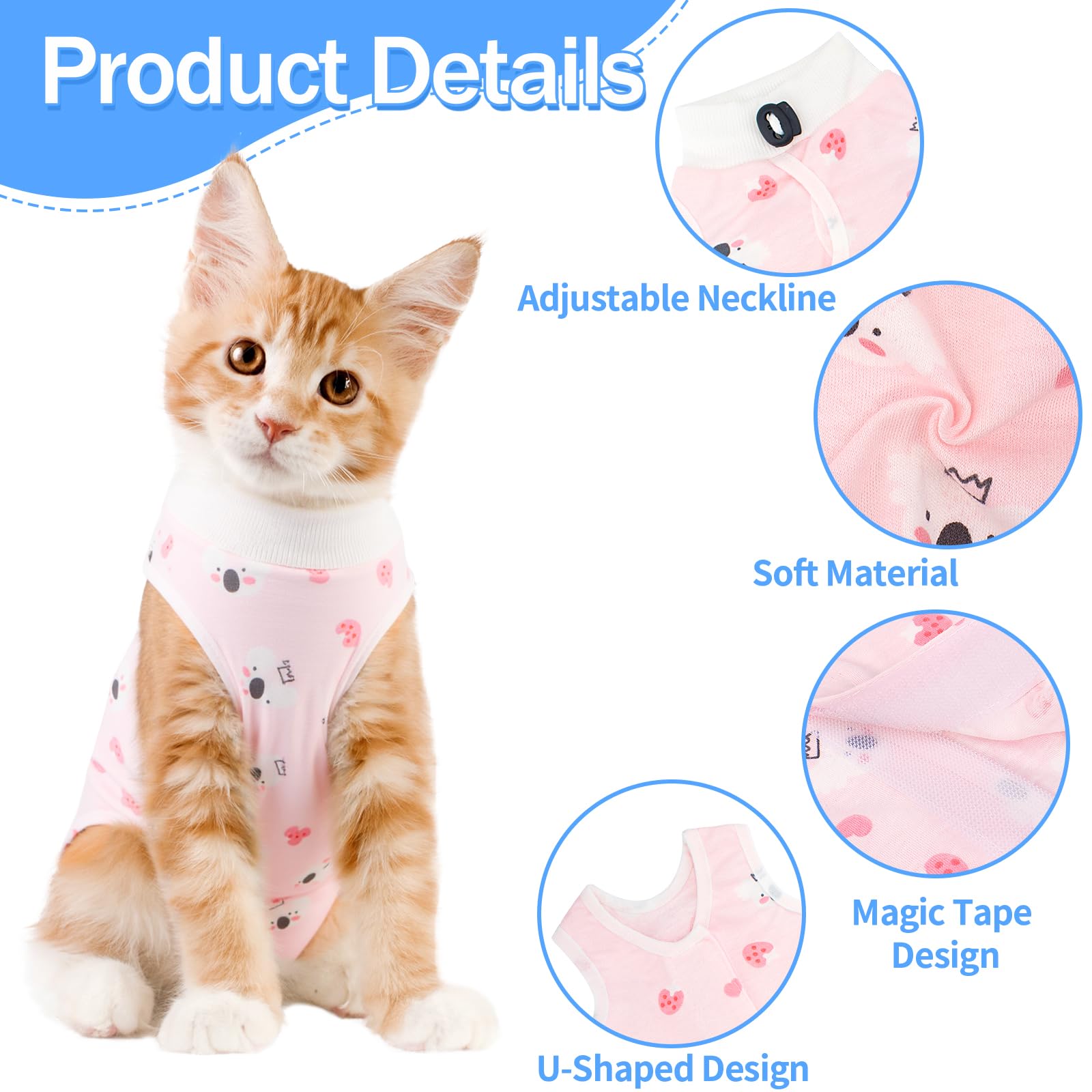 Coppthinktu cat recovery suit size chart helps find the perfect fit for kittens and adults